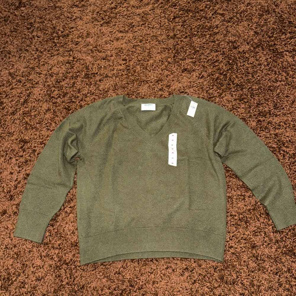 Olive Old Navy V-Neck Women's Sweater
